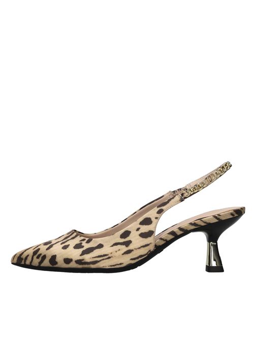 Décolleté slingback in tessuto LIU JO | SANDIE 08 PRINTED SATINMARRONE LEOPARDATO